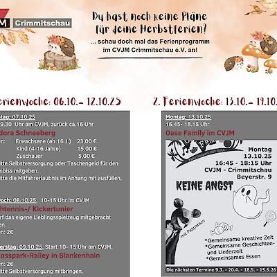 Unser Herbstferienprogramm im Kindertreff